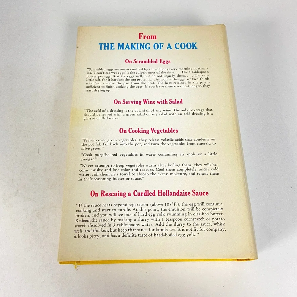 The Making of a Cook Madeleine Kamman 1971 Hardcover Vintage Cookbook Atheneum
